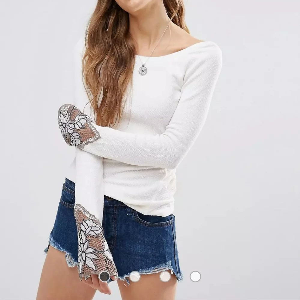 Free People Bali Babe long sleeve cuff thermal top